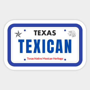 Texican License Plate Sticker